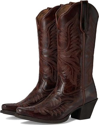 Ariat Round Up Collins Western Womens Boots Cowboy Womens Boots Mahogany : 7.5 B - Medium, Leather
