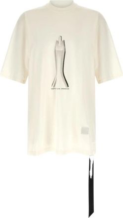 Rick Owens Jumbo T-shirt met korte mouwen - Heren - T-shirts - Wit - M - Katoen - Tops