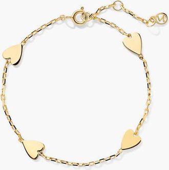 Mejuri Heart Station Bracelet in 18K Gold Vermeil by MEJURI at Nordstrom