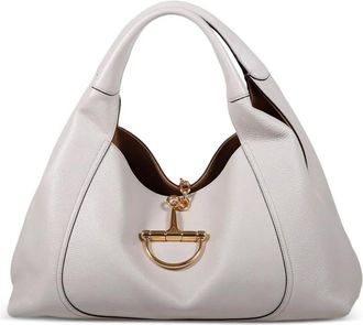 Gucci Softbit horsebit maxi-schoudertas - Grijs
