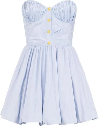 Elisabetta Franchi Striped Balloon Mini Dress