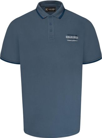 KAM Polo Shirt Ocean Race Short Sleeve Cotton Top Mens Plus Size 2XL-8XL 5511 (UK, Alpha, XXL, Plus, Regular, Vintage Indigo)