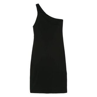 Filippa K Jurk met &eacute;&eacute;n schouderband van jersey - Dames - Jurken - Zwart - Maat: XS Jersey