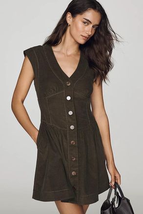 Maeve 100% Cotton Corduroy Mini Dress