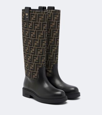 Fendi Botas altas Fendi Filo de lona y piel