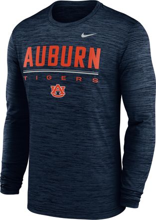 Nike Auburn Sideline Velocity Nike Mens Dri-FIT College T-Shirt in Blue | 02EQ41SAUN-FG7