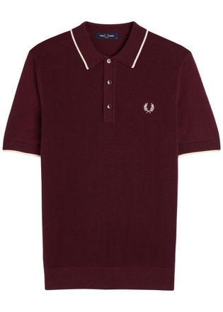 Fred Perry Logo-embroidered Piqué Cotton Polo Shirt - Maroon - XL