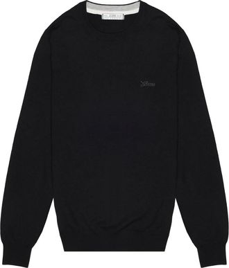 Guess Daniel CN LS Basic Swtr - Heren - Ronde hals truien - Zwart - 2XL - Wol - Truien & Vesten