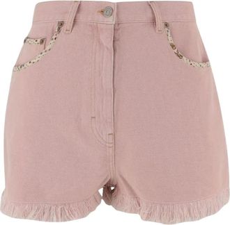 Valentino Garavani Dames, Korte broeken, Roze, Maat: W26 Denim