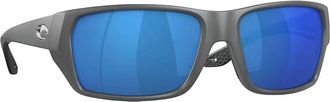 Costa Unisex Tailfin Polarized Sunglasses In Matte Gray Blue Mirror