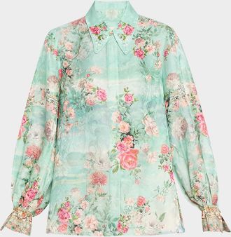 Camilla Jewellery Museum Curved Collar Blouse