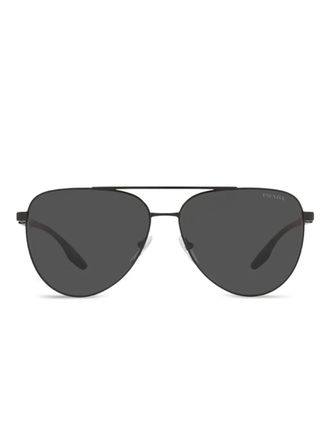 Prada Occhiali da sole stile pilota - Grigio