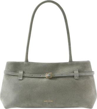 Manu Atelier Green Le Cambon East West Leather Shoulder Bag