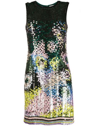 Pucci sequin-embellished mini dress - women - Viscose - 40 - Green