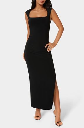 Bebe Square Neck Midi Dress in Black at Nordstrom Rack, Size X-Large