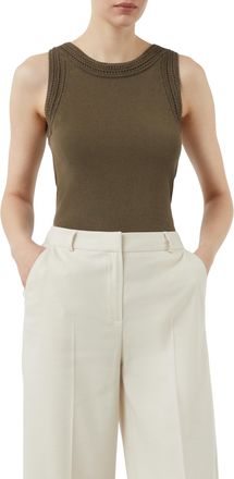 Comma Rundhalsshirt mit Strick Details