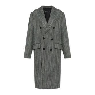 Dsquared2 Wollen jas - Heren - Mantel - Grijs - M - Wol - Jassen