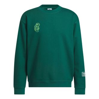 adidas Hoop York City Crewneck Sweatshirt Asia Sizing Green IT4987