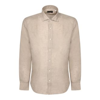 Dell'Oglio T-Shirts - Heren - Casual Overhemden - Beige - M - Overhemden
