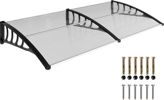 OEM Tejadillo De Protecci&oacute;n 200x96x27 Cm Marquesina Exterior Para Puertas Y Ventanas Contra Sol Y Lluvia Transparente