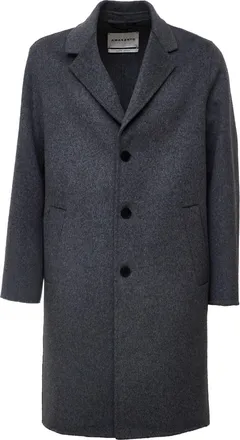 Amaranto Single-Breasted Wool-Cashmere Blend Coat