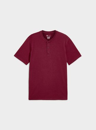 Le 31 Mens Soft jersey Henley Shirt T-shirt Standard fit