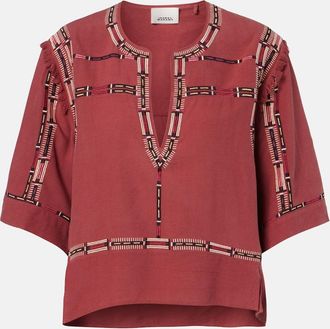 Isabel Marant Blusa Fiosa in seta con ricamo