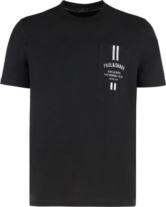 Paul & Shark Black Crew Neck T-Shirt