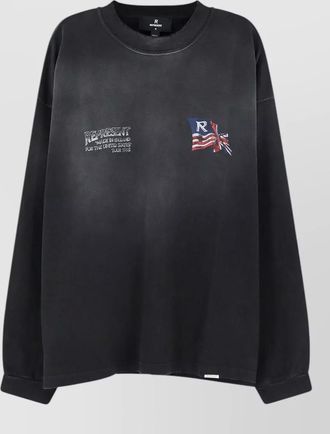 Represent logo print oversized cotton sweatshirt