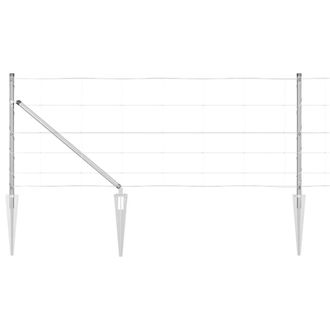 Berkfield Home Field Fence 0.8x25 m Galvanised Steel in Silver