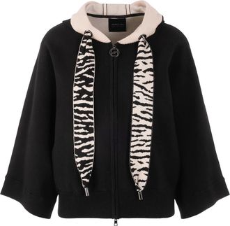 Marc Cain Vest Rethink Together - Dames - Vesten met rits - Zwart - S - Polyester - Hoodies & sweatvesten