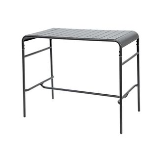 Sweeek Mesa alta de jard&iacute;n bistr&oacute; de acero, 4 plazas, 120cm, antracita
