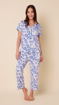 The Cats Pajamas Pima Knit Capri Set in Palmera at Nordstrom, Size Small
