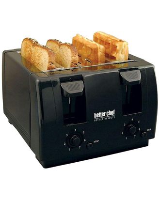 Better Chef Wide Slot 4-Slice Dual Control Toaster
