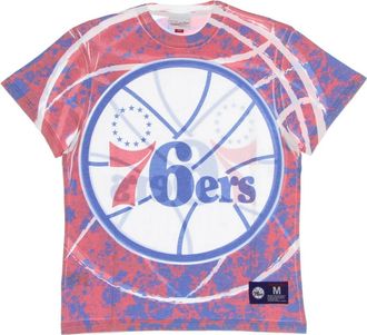 Mitchell & Ness NBA Jumbotron Tee Hardwood Classics Scarlet - Heren - T-shirts - Veelkleurig - S - Katoen - Tops