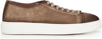 Santoni Sneakers - Heren - Sneakers - Bruin - 45 EU - Leer - Schoenen