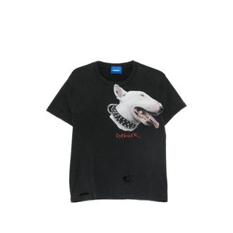 Dagger Graphic-print Distressed T-shirt