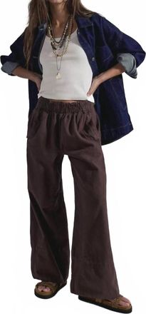 Free People Days End Pant In Double Espresso