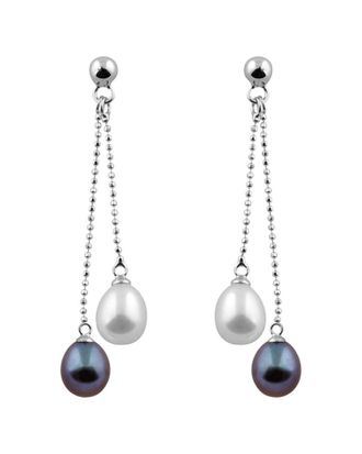 Splendid Pearls Rhodium Over Silver 7-8Mm Pearl Earrings