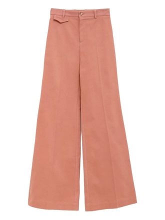 Chloé cotton straight trousers - Pink