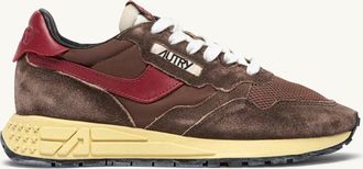 Autry SNEAKERS REELWIND LOW IN NYLON E SUEDE COFFEE SUGAR E DEEP CLARET