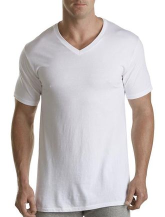 Jockey 2-pk Classic V-Neck T-Shirts in White at Nordstrom, Size 2X Big