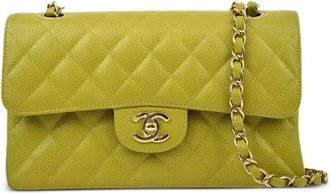Chanel 2003 small Double Flap shoulder bag - women - Caviar Leather - One Size - Green