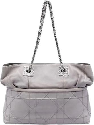 Dior Pre-owned Granville Tote - Dames - Vintage Shopper - Grijs - ONE Size - Leer - Vintage