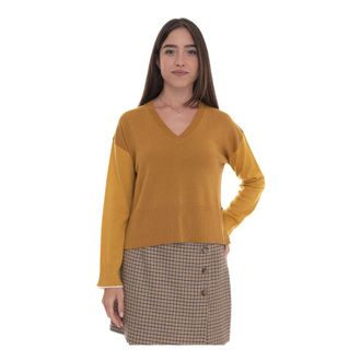 Pennyblack Dance V-neck Pullover - Dames - V-hals truien - Geel - M - Wol - Truien & Vesten