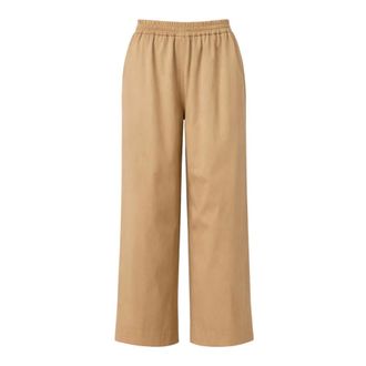 Max Mara Wide Trousers, female, Beige, Size: XS Golfo Wide-Leg Trousers
