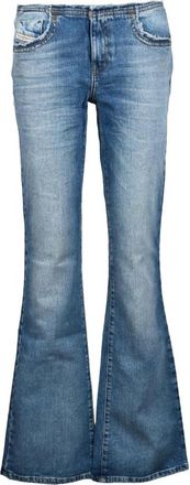 Diesel Jeans - Dames - Flared Jeans - Blauw - W29 - Katoen - Jeans
