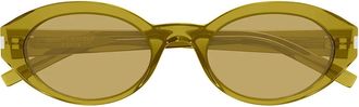 Saint Laurent Sunglasses Sl 567 004 Green/Brown Unisex