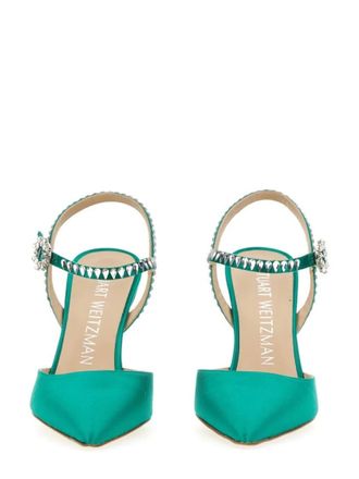 Stuart Weitzman Hohe Schuhe - Gemcut 100 Ankle Strap Pump - Gr. 36 (EU) - in Gr&uuml;n - f&uuml;r Damen