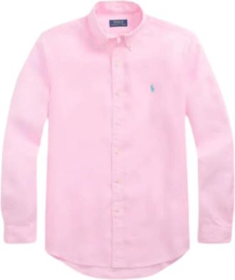 Ralph Lauren Sport Shirt - Heren - Casual Overhemden - Roze - XL - Katoen - Overhemden